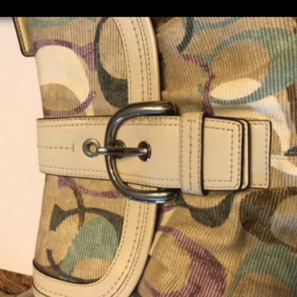 Coach multicolor logo purse/handbag - Picture 3 of 8